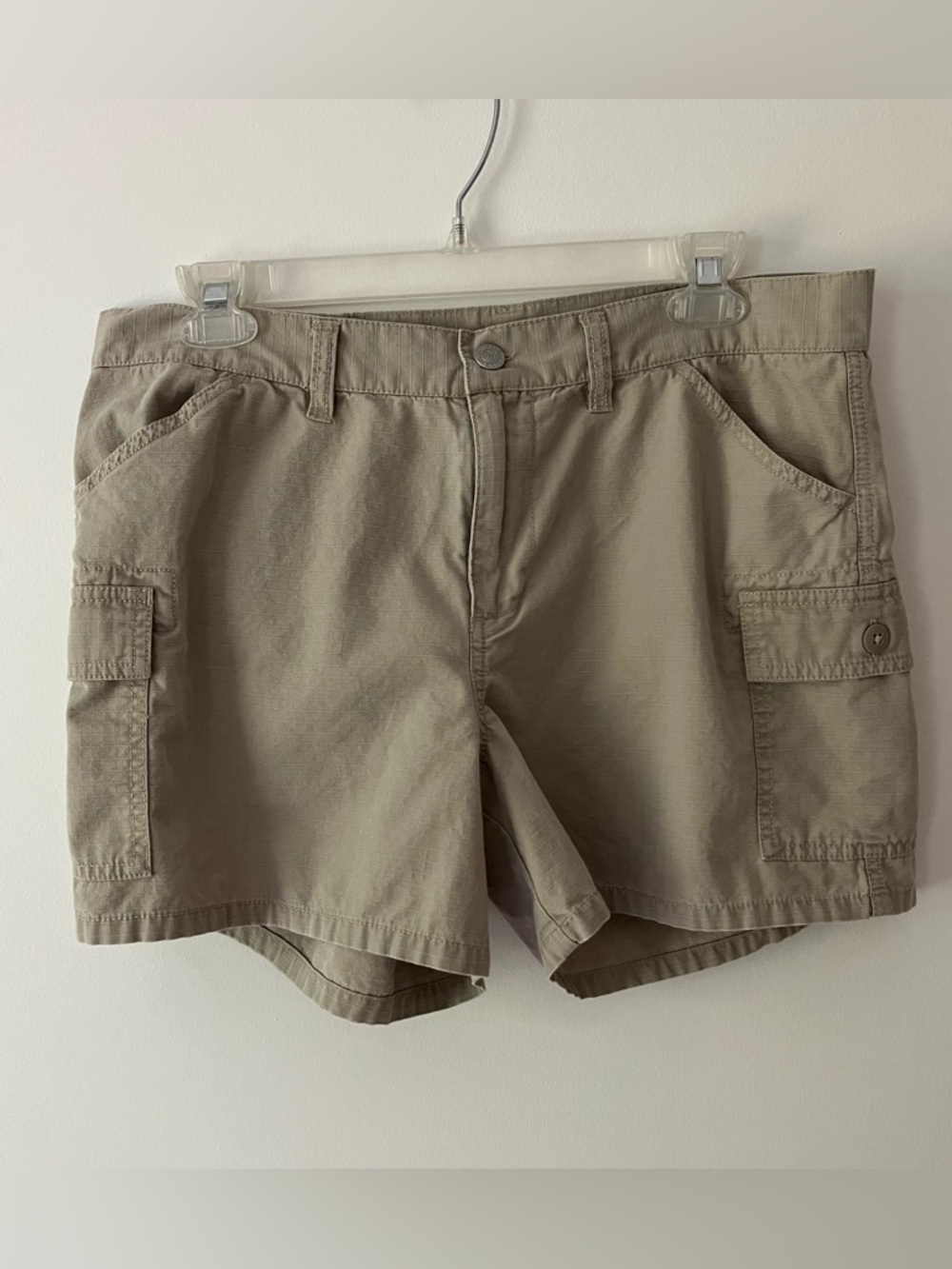 Vintage Ralph Lauren 90s Cargo Shorts Polo Jeans Company 10 Beige Rip Stop